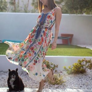 Johnny Was Floral Maxi Dress XL - Collector Piece